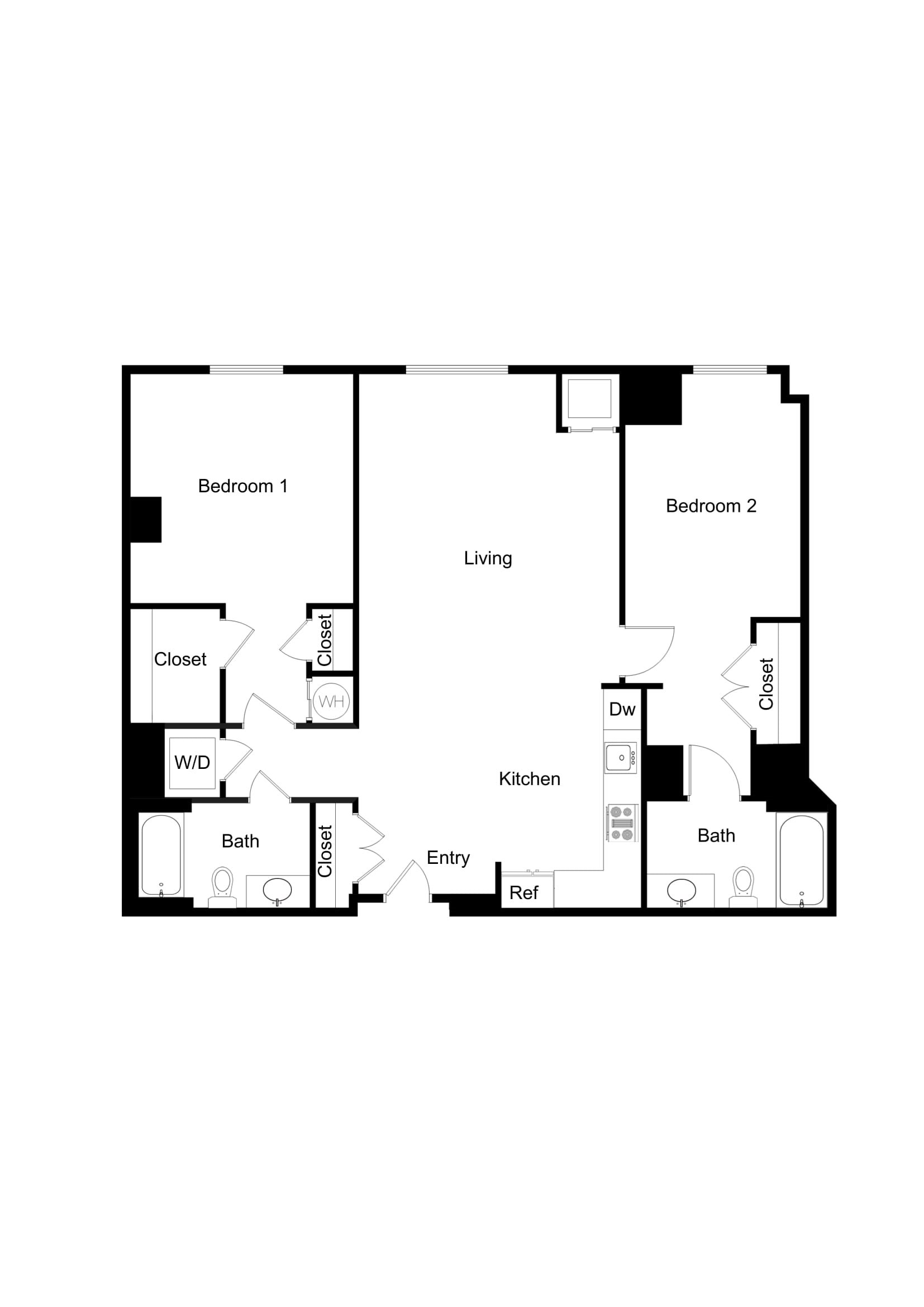 2x2 B04-1 Floor Plan 2x2 B04-1 Floor Plan